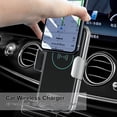 thumbnail image 4 of Cargador inalámbrico V8 para auto con sensor automático y cierre seguro, color gris, 4 of 7