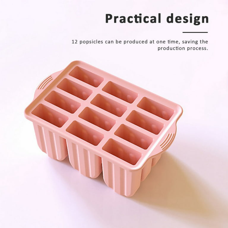 Popsicles Molds, MEETRUE 12 Pieces Silicone Popsicle Molds Easy-Release Bpa- Free