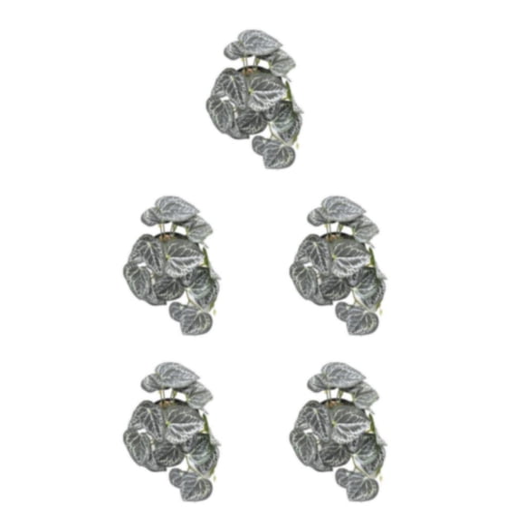 Bearachild Hojas artificiales de plástico ABS, amigables con la piel y seguras para reptiles, plantas degradables, hojas de flores de cristal Type2 NO2