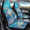 thumbnail image 3 of FUIALDOLG Elastic Vehicle Seat Covers for SUV, Non-Slip Stretch Front Seat Cover Polyester 2 Pack, Sea Turtle Print, 3 of 10