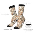 thumbnail image 4 of Rateoe Floral Paisley for Women Casual Calf Socks - Cute Crew Socks - Thin Soft Above Ankle Socks Size 5-11, 4 of 6