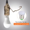 thumbnail image 4 of E27 Vintage Pendant Light Holder with Pull Chain Switch Lamp Base Ceiling Mounted (Bronze), 4 of 11
