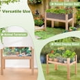 thumbnail image 4 of ZYPPPA Raised Garden Bed with Legs, 24” Elevated Planter Box with 2 Acrylic Panel Sides, Drain Holes, Movable Beds, Plant Terrarium w/Stand, Planter Raised Beds for Vegetables, Fruits, Herbs, 4 of 9