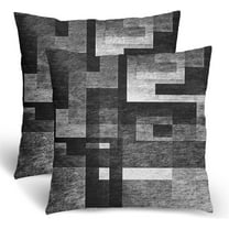 Black White Grey Pillow Covers 20x20, Abstract Art Outdoor Decorative Throw Pillows for Couch, Modern Geometry Decor Cushion Cover 2 Pcs Soft Farmhouse Square Pillowcase for Bed Car Safa