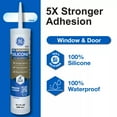 thumbnail image 3 of (2 pack) GE Advanced Silicone Window & Door Sealant, Pack of 1, Clear 10.1 fl oz Cartridge, 3 of 18