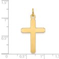 thumbnail image 2 of Pendentif Croix Polie en Or Jaune 14K, 2 of 2