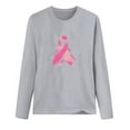 thumbnail image 4 of VKOYWKM Breast Cancer T-Shirts for Women Breast Cancer Awareness Tshirt Long Sleeve Pink Ribbon Graphic Tees Cancer Fight Crew Neck Sweatshirt Tee Tops, 4 of 4