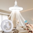 thumbnail image 2 of ICQOVD Personal Cooling Fan Ceiling Fan with Light Enclosed Low Profile Fan Light with Remote Control with Misting Cooling, 2 of 9