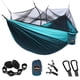 thumbnail image 1 of AnorTrek Hamaca de camping con mosquitera, hamacas portátiles ligeras dobles e individuales con correas para árboles, hamaca de paracaídas para acampar, mochilero, 1 of 5
