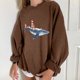 thumbnail image 4 of Sudadera extragrande de lana de manga larga con cuello redondo y estampado de océano salvaje para mujer Fridja fhghd237, 4 of 9