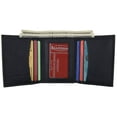 thumbnail image 2 of Mens Lambskin Leather Trifold Multi Card Holder Outside ID Window Wallet 1355, 2 of 13