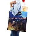 thumbnail image 4 of A New Dawn Bolso de tela con estampado de lienzo para mujer, bolsa de compras reutilizable y estética, con cremallera interior, regalo para mujer,40*40cm., 4 of 6