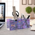 thumbnail image 4 of BZSMCE Acrylic 4 Compartments Pencil Holder Organizer Makeup Brush Holder In Starry Butterfly Night Pattern, 4 of 6