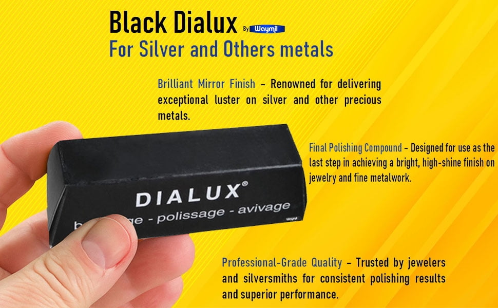 Black Dialux Silver Polishing Compound 3 Bars Noir Premium Polish Jewelry Metals