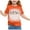 Orange, variant on Girls Halloween Cute Printed Round Neck Short Sleeve Casual Tee Shirt Top for Children