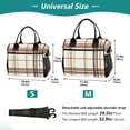 thumbnail image 4 of FORMRS Insulated Lunch Bag for Work School Unisex Large Capacity Cooler with Shoulder Strap, Cream Plaid, 4 of 6