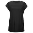 thumbnail image 2 of Womens T Shirts Summer Tops 2025 Cap Sleeve Crewneck Pleated Front Loose Fit Casual Tees Tshirts Shirts for Women, 2 of 7