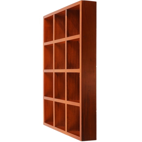 FOMIYES Wooden Planter Box for Home Brown Color Durable Solid Wood Construction Multi Grid Design 12.5 x 6.5 x 7 Inches