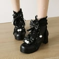 thumbnail image 2 of Mostsola Kawaii Ankle Boots for Women Goth Lolita Platform Booties Lace up Cute Dress Shoes, 2 of 8
