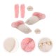 thumbnail image 5 of juego de forros cálidos para zapatos, pantuflas de felpa con bandas y pompón para zapatos, plantillas de repuesto para invierno, color rosa, talla 42-43, 5 of 8