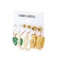 thumbnail image 1 of Fiudx Pendientes Geométricos, Diseño de Metal Llamativo, Elegantes Detalles de Perlas, Accesorio Chic para El Día a Día, Regalo Perfecto para Amigos o para Ti, Una Declaración de Moda para Cualquier, 1 of 2