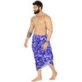 thumbnail image 3 of HAPPY BAY Men's Pareo Standard Vacation Sarong Full Beach Wrap One Size Admiral, Floral Summer Vacation Party, 3 of 3