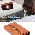 thumbnail image 5 of Phone Case for Samsung Galaxy S25 Plus Wallet Cover with Crossbody Strap and Wrist Strap, Card Slots Stand PU Leather Flip Magnetic Buckle Zipper Pocket for Galaxy S25 Plus Case Women Girls, Brown, 5 of 6