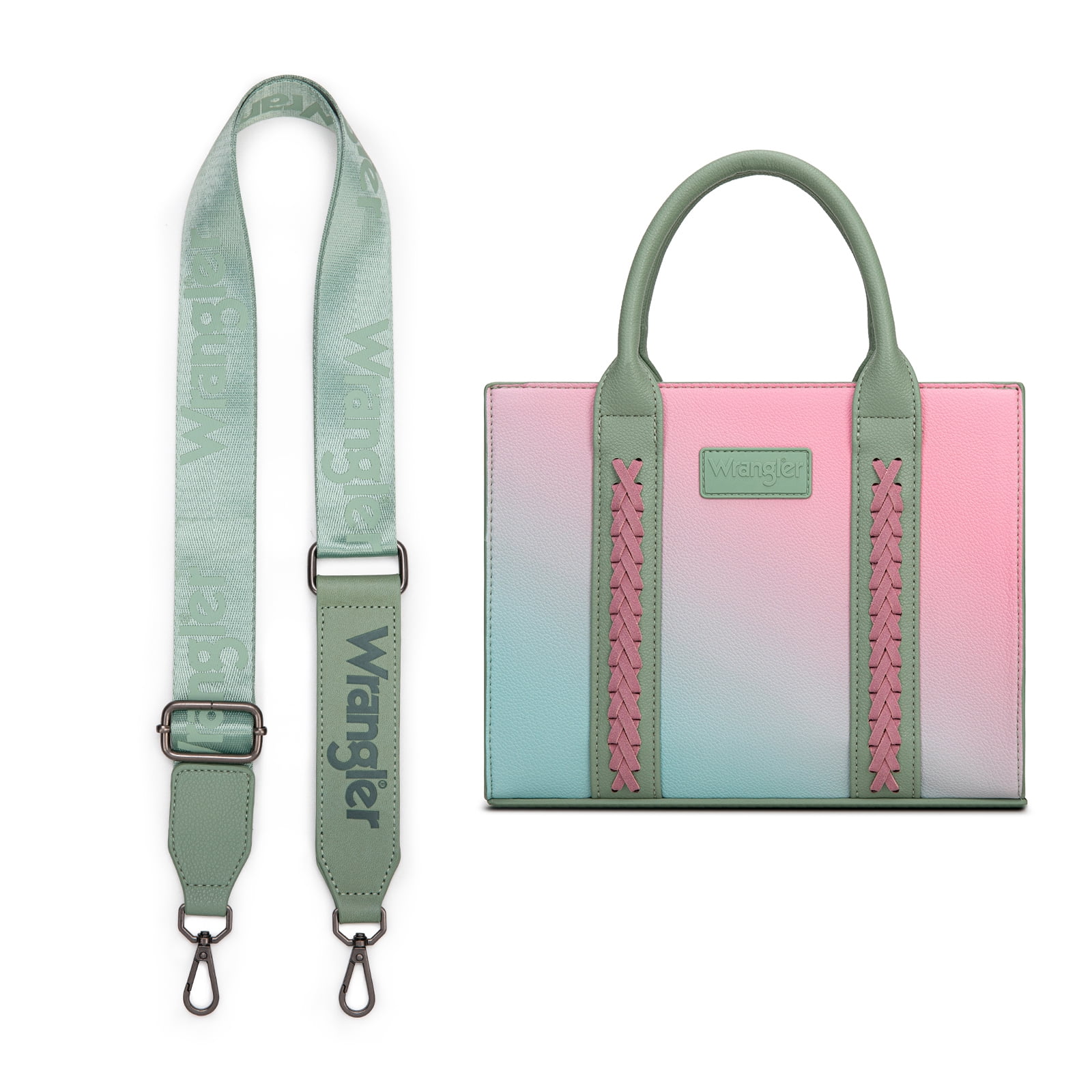 Wrangler purses for womens Gradient tote bag satchel bag womens purses and handbags cute trendy woman bolsa top handle with strap, Green