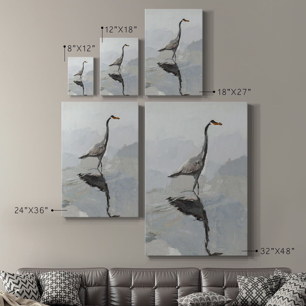 Heron Premium Gallery Wrapped Canvas - Ready to Hang