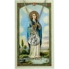 Pewter Saint St Lucy Medal with Laminated Holy Card, 3/4 Inch