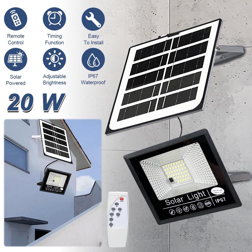 4PCS Solar Powered Lights Outdoor, 245LED 6500K Bright White Light Dusk To Dawn Solar Flood Lights For Barn, Garden, Garage, Pathway, Yard, Patio, Lawn, Balcony With 16Ft Cable