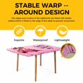 thumbnail image 4 of Valentine's Day Table Cloths for 6 Foot Rectangle Tables, Flamingos Roses Love Romance Ombre Pink Patio Waterproof Elastic Fitted Tablecloths, Washable Rectangular Table Cover for Camping, 4 of 8