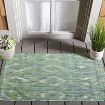 Safavieh Courtyard Teodor Geometric Indoor/Outdoor Area Rug, Green, 2' x 3'7"