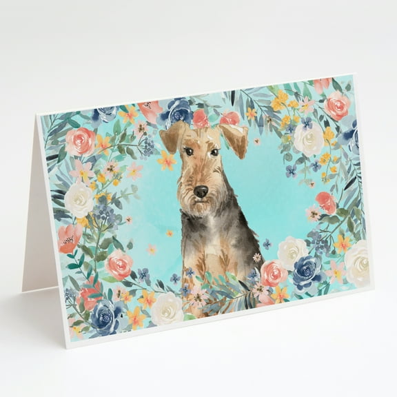 Airedale Terrier Greeting Cards and Envelopes Pack of 8