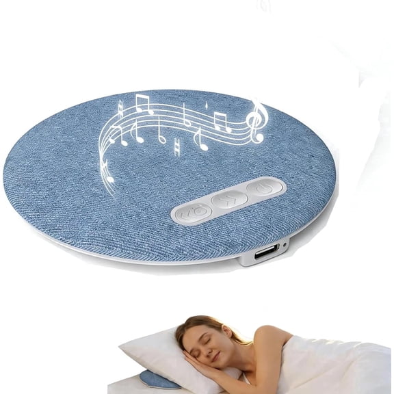 Bluetooth Pillow Speaker for Sleeping, 2026 New Sleep Pillow Speaker, White Noise & Sleep Timer, Ultra-Thin Portable Under Pillows Speakers for Side Sleepers
