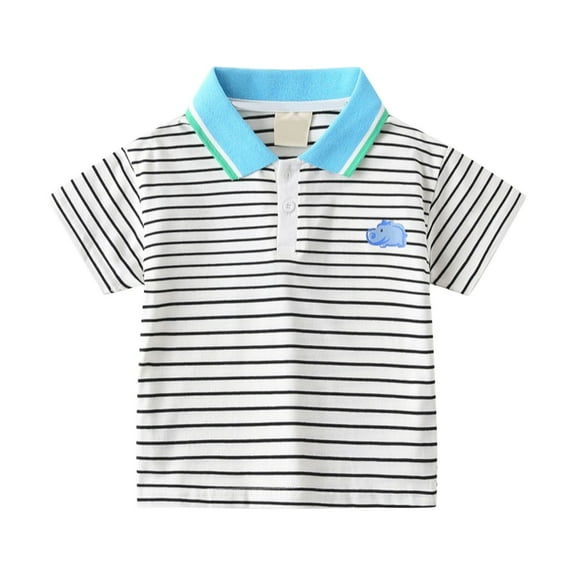 Toddler Polo Shirts for Boys Short Sleeve Boy Brown Button down Shirt Boys School Uniform Shirts Collared Shirts Toddler Boys Clothes Size 2-3 Years