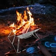 thumbnail image 2 of Beautysureup Charcoal Campfire Grill, Camping Fire Pit, Folding Portable BBQ Grill, Stainless Steel Barbecue Stove for Home Party Outdoor Camping Picnic, 2 of 8