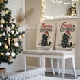 thumbnail image 3 of Merry Christmas Chair Covers Set of 8 Black Cat with Red Hat Color Light Xmas Retro Chair Back Covers Stretch Removable Washable Slipcovers Protector for Dining Room Kitchen Party Decor, 3 of 5