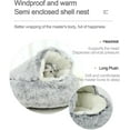 thumbnail image 6 of Clearance! Lap Catz Nest Bed,Lapcatz Nest Bed,Semi Enclosed Pet Nest, Covered Warm Cat Bed,Cat Beds for Indoor Cats Cave and Calming Dog Beds,Washable Non Slip Bottom,(Green Long Velvet), 6 of 10