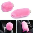 thumbnail image 4 of Ruibeauty 3Pcs/Set Fashion Wool Fur Furry Steering Wheel Cover,Short Hair Soft Fluffy Handbrake Cover,Gear Shift Cover,Universal Thickening Fuzzy Warm Non-Slip Auto Interior, 4 of 9