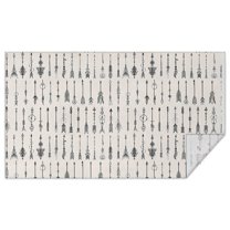 Black Arrow Pattern Rectangle Tablecloth 60"x102",Waterproof Polyester Rectangle Table Cloth, Wipeable Spillproof Polyester Tablecloth for Dining, Camping, Indoor and Outdoor