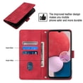 thumbnail image 4 of Dteck for Samsung Galaxy A14 5G Case, Wallet Phone Case for Samsung A14 5G with Wrist Strap, Soft Matte PU Leather Credit Card Holder Folio Flip Phone Cover,Red, 4 of 5