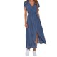 thumbnail image 1 of WILLBEST Vestidos con Curvas para Mujer Vestido de Vacaciones de Lunares con Lazo En La Cintura, Cuello En V, Largo Medio y Manga Corta Extra Grande, 1 of 3