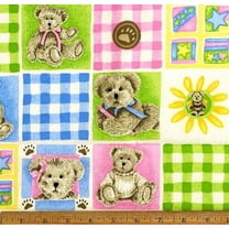 1/2 Yard - Boyds Teddy Bears Block Nursery Baby Cotton Fabric (Great for Quilting, Sewing, Craft Projects, Throw Pillows & More) 1/2 Yard X 44" Wide
