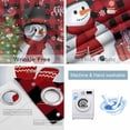 thumbnail image 4 of Red Snowman Christmas Blackout Curtains for Bedroom/Living Room, Thermal Insulated Kitchen Curtains, Xams Tree Snowflake Gifts Winter Plaid Grommet Darkening Window Treatment Drapes 42"x84"x2, 4 of 8