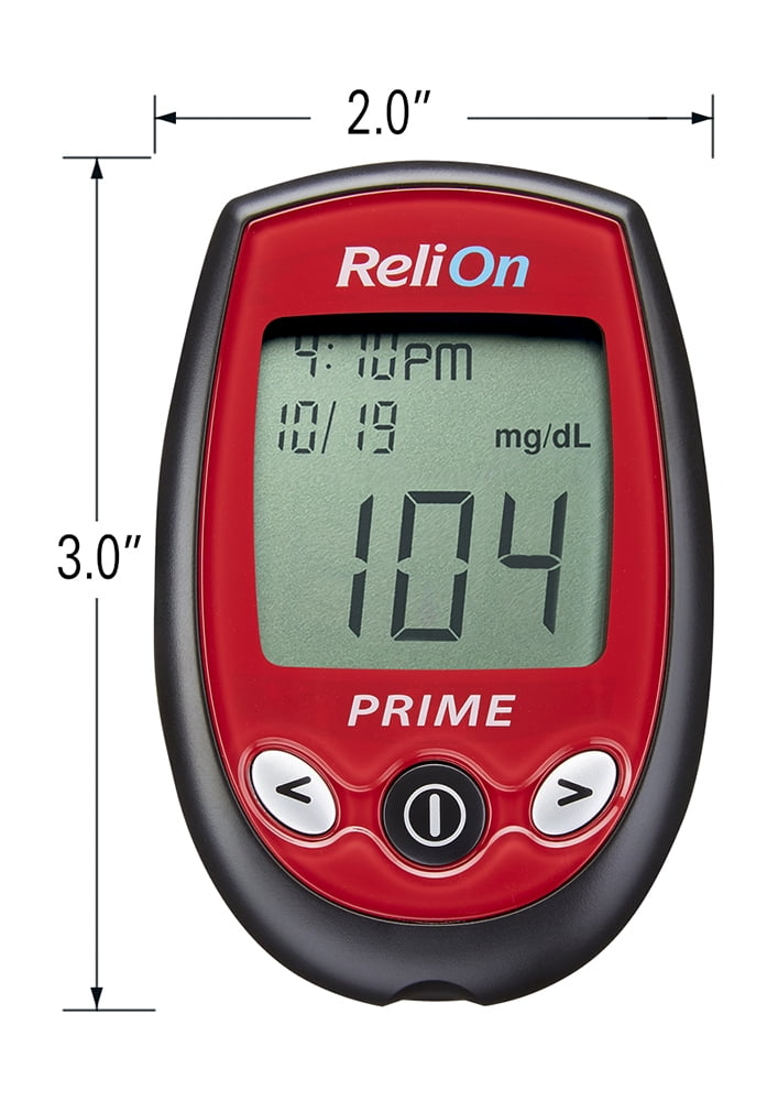 ReliOn PRIME Blood Glucose Monitoring System, Red