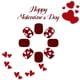 thumbnail image 5 of Uñas postizas cortas y brillantes para San Valentín, diseño de corazón, con pegamento, 24 parches., 5 of 8