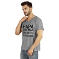 thumbnail image 4 of Inkmeso Mens Letter Printed Tshirt&nbsp;Papa The Man The Myth The Legend For Daddys Cotton Jersey Tee Shirt For Grandpa, 4 of 6
