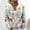 White, variant on Trushirts Womens Soft Acrylic Floral Print Cardigan - White, Button-Front Round Neck, Plus Size S-XXXXXL, Layering Piece for Spring Autumn Casual Office Daily Wear,Size S