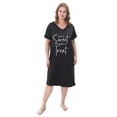 thumbnail image 3 of FEREMO Nightgown for Women Plus Size Long Sleepwear Printed Comfy Sleep Shirts 3 Pack, 3 of 6